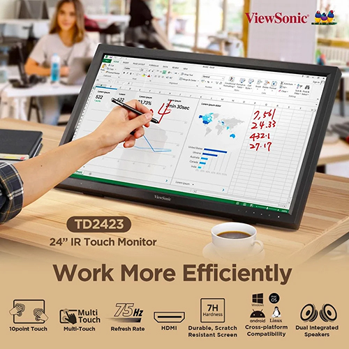 24 Inch Touch Monitors - Color: Black