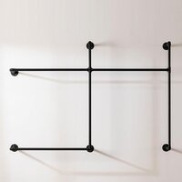 Industrial Pipe Clothing Rack Heavy Duty Wall Mounted Clothes Rack,Pipe Garment Rack Rail