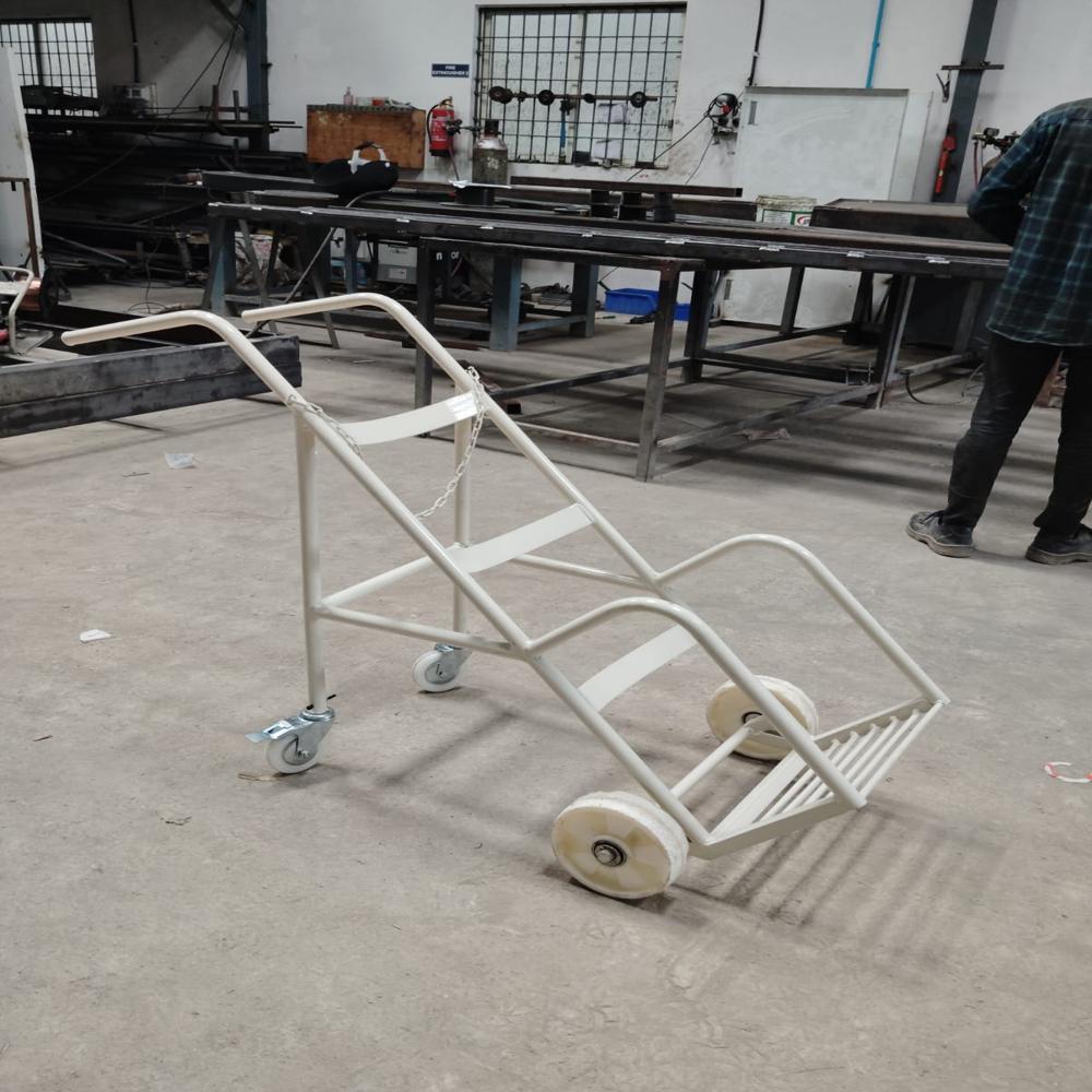 Argon Gas Cylinder Trolley - Color: Blue
