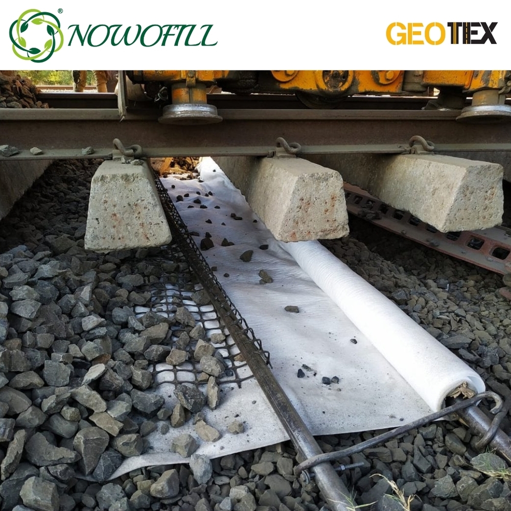 PP/ Polyester Non Woven Geotextile For Railroad Subagrade