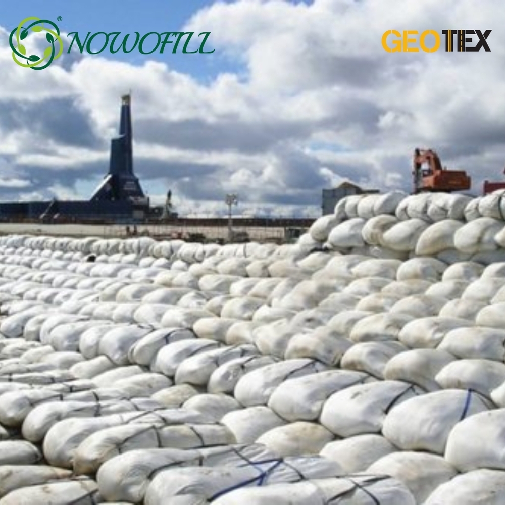 PP/Pet Non Woven Geotextile Sand Bag For Flud Control .