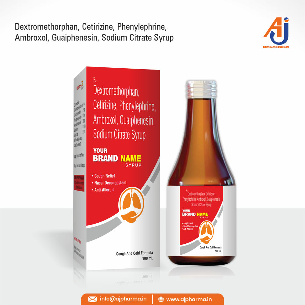 DEXTROMETHORPHAN, CETIRIZINE, PHENYLEPHRINE, AMBROXOL, GUAIPHENESIN, SODIUM CITRATE SYRUP