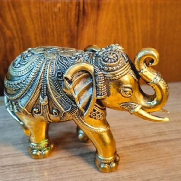 Brass Elephant Showpiece Beautiful Home Dcor Showpiece for Peace & Harmony By Aakrati