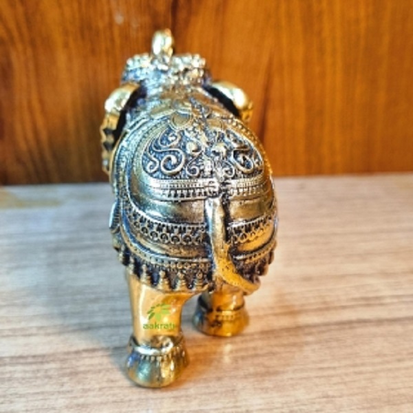 Aakrati Brass Elephant Statue Brass Elephant Showpiece Figurine