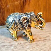 Aakrati Brass Elephant Statue Brass Elephant Showpiece Figurine