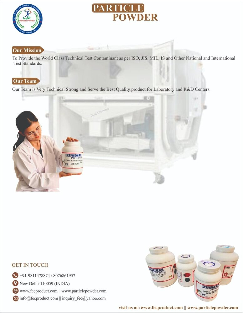 Jis Z 8901 Test Powders - Class 7, 8, And 11 | High Purity 99%, Particle Density 2.9-3.1 G/cmâ³