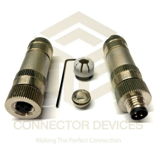 M8 Cable Connector Metal Body - Application: Industrial