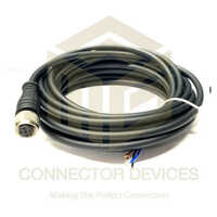 M12 Sensor Cables - Brass & Other Material, 2m/3m/5m Lengths - Black Female Connector, 4 Pin & 5 Pin, Pvc Jacket, Industrial Application