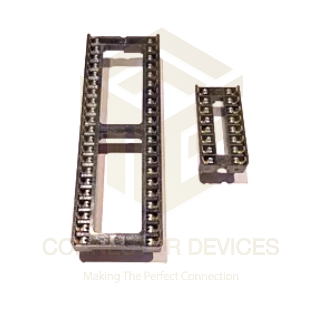 Ic Base Socket - Copper Alloy, 6 To 40 Pin, 500v Ac | Silver Color, 1 Year Warranty
