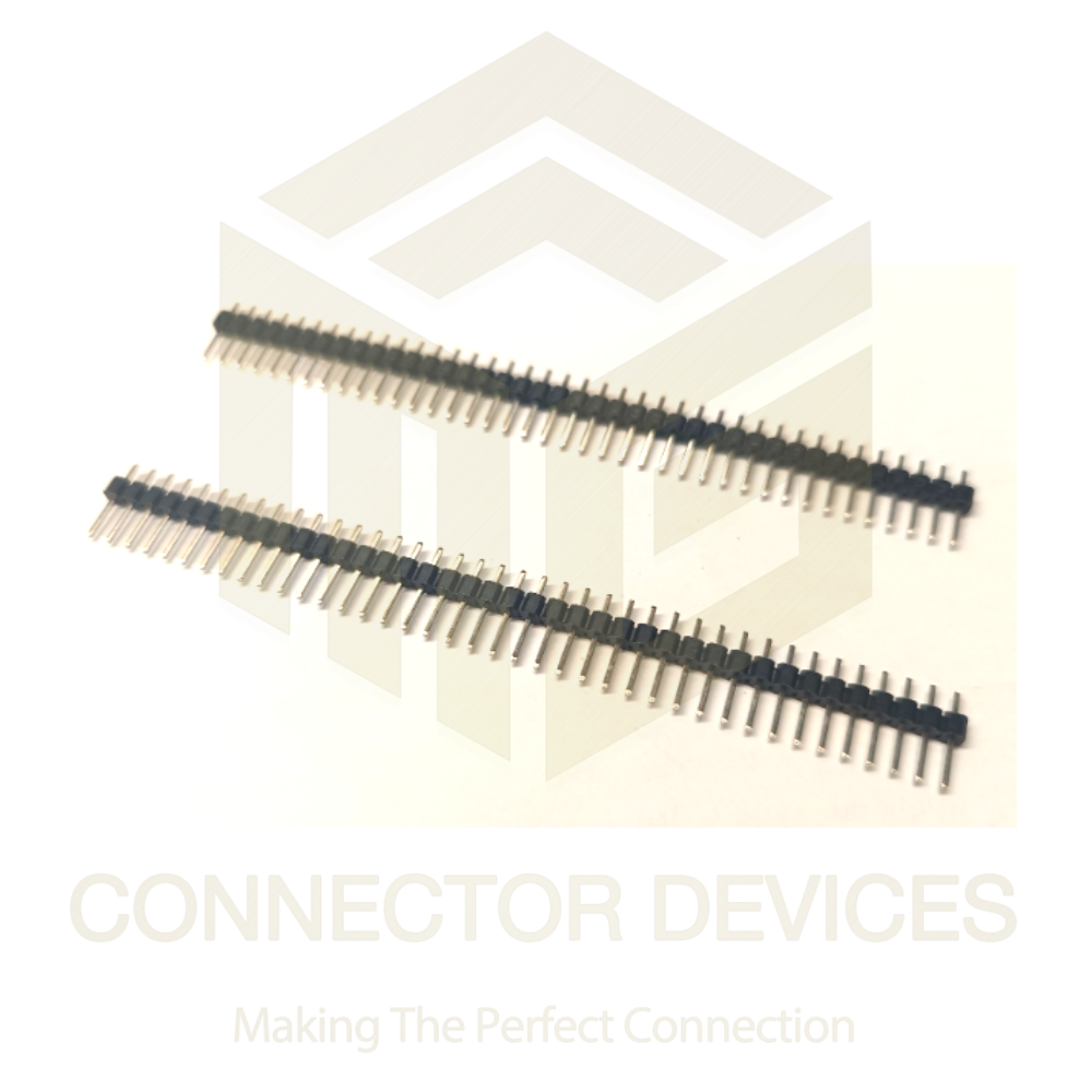 Pin Header Connector - Breakable 2.54 Mm Pitch 40 Pin Male Header Strip, Silver Color, Industrial Application, Manual Power Supply, 0c To +85c Operating Temperature