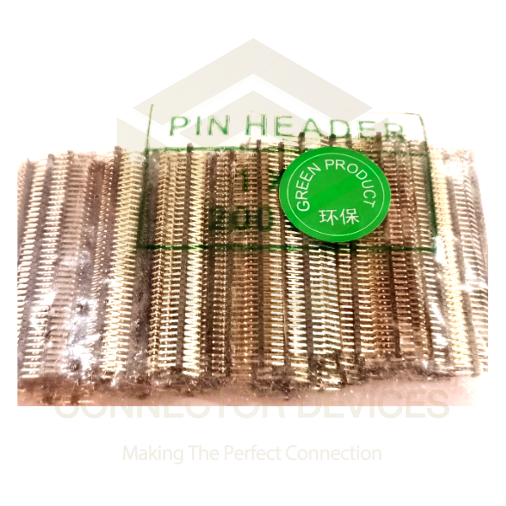 Berg Strip 1.27mm - Male Header Connector, 40 Pin, 1.27mm Pitch | Golden Color, Standard Size, Manual Power Supply