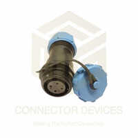 Ip68 Waterproof Connector Sp17 Female Cable Type - Nylon Pa66, 80mm X 23mm, Black/blue | Quick Coupling, Silicone Gasket, 10a Max
