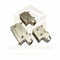 Dsub Metal Dust Cover 90 Degree - Die Cast Zinc Alloy, Nickel Plated Silver, Screw/clip Mount, Fire Resistant