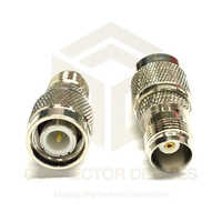 Tnc Male To Tnc Female Adaptor - Brass Material, Standard Size, Silver Color | 50 Ohms Impedance, 3 Ghz Frequency, Cable Mount, Polished Finish