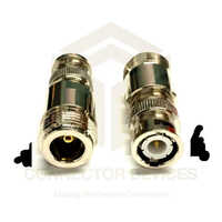 Bnc Male To N Female Adapter - Silver Metal Construction, Standard Size | Operating Temp -40 To +85â°c, Industrial Use, Max Vswr 1.15:1