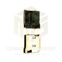 Memory Sd Card Holders - Metal, Standard Size, 30v Ac/dc, -40c To +85c Temperature Range | Industrial Socket Mount Design, 0.5 Amp Current Rating