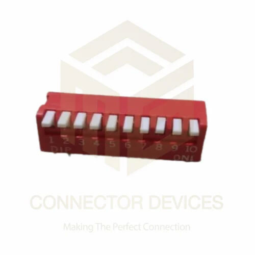 Dip Switch Piano Type - Color: Red