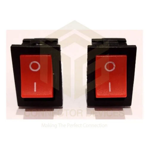 Rocker On Off Switch - Color: Red Black