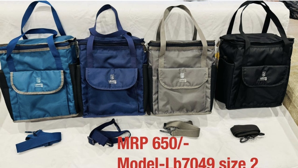 M.lb7049 Tiffin Bag - Durable Cotton Blend, Size 2 | Ideal for On-the-Go Meal Storage, Versatile Design for Everyday Use