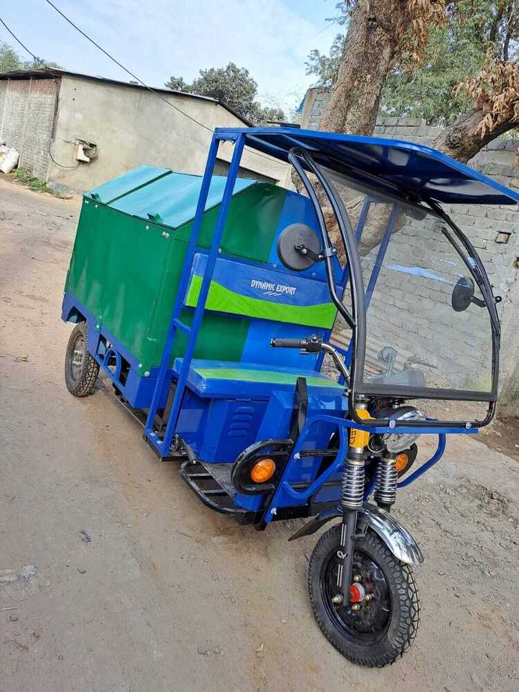 Electric Garbage Cart - Color: Blue And Green
