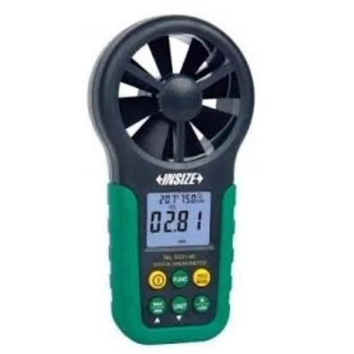 Handheld Digital Anemometer - Color: Black & Green