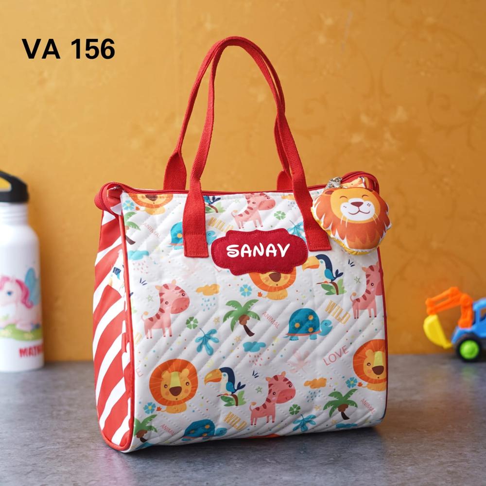 Personalised Tote bags with toy keychain