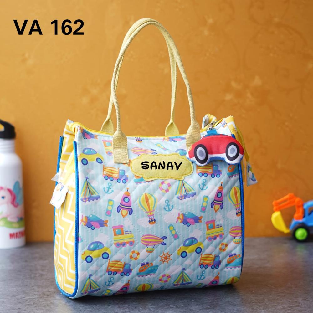 Personalised Tote bags with toy keychain