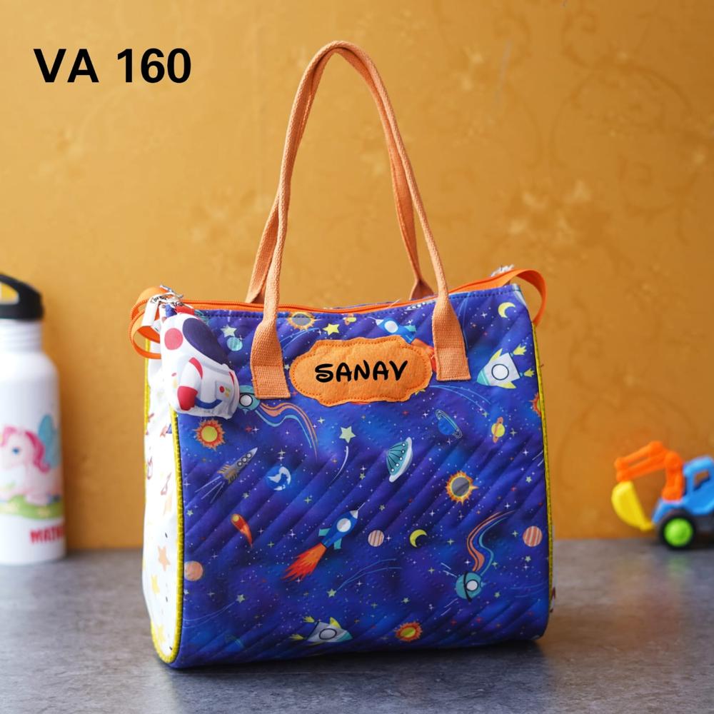 Personalised Tote bags with toy keychain