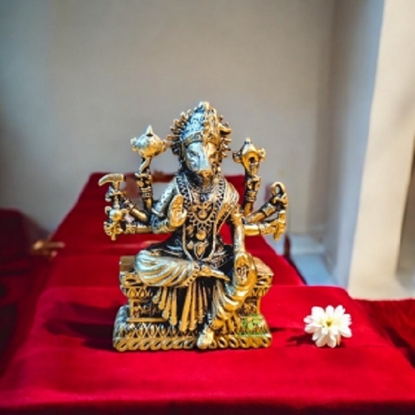 Brass Narsimha Idol By Aakrati Divine Brass Narsimha Statue