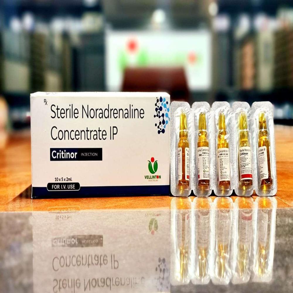 Noradrenaline 4 Mg Injection - Physical Form: Liquid