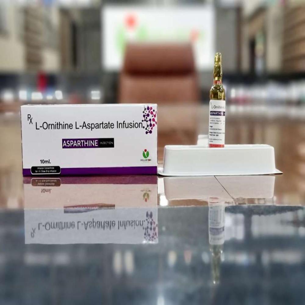 L-ornithine + L-aspartate 5 Gm Injection - Physical Form: Liquid