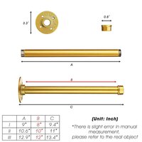 12 Inch industrial pipe clothing rack, Heavy Duty Industrial Pipe Clothes Hanging Rod