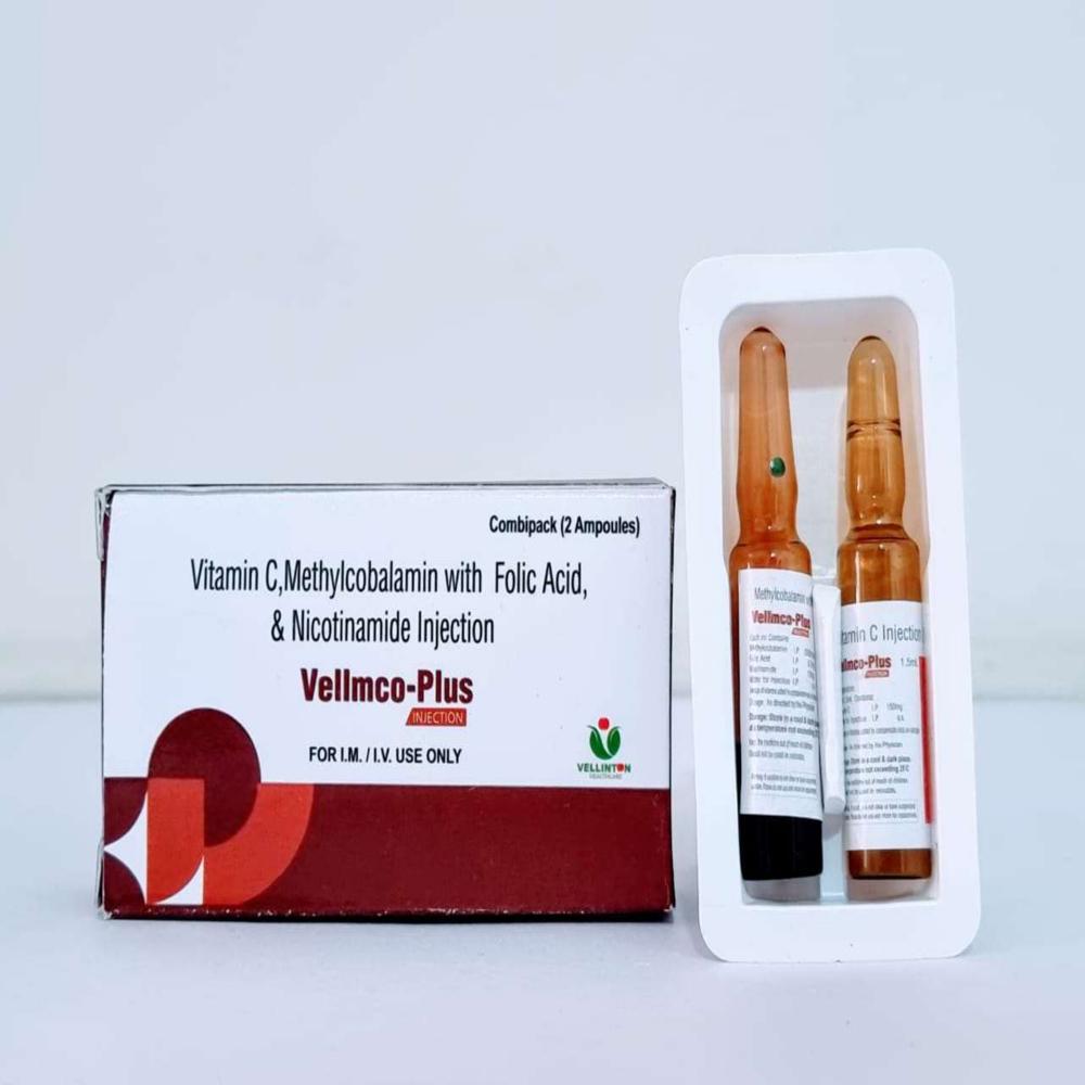 Vitamin C 150 Mg+Methycobalamine 2500 Mcg + Folic acid 0.7 Mg + Nicotinamide 12 Mg injection