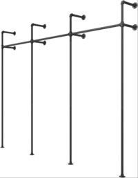 Industrial Pipe Clothing Rack On Wall,Moden Wall Mounted Closet Storage Rack