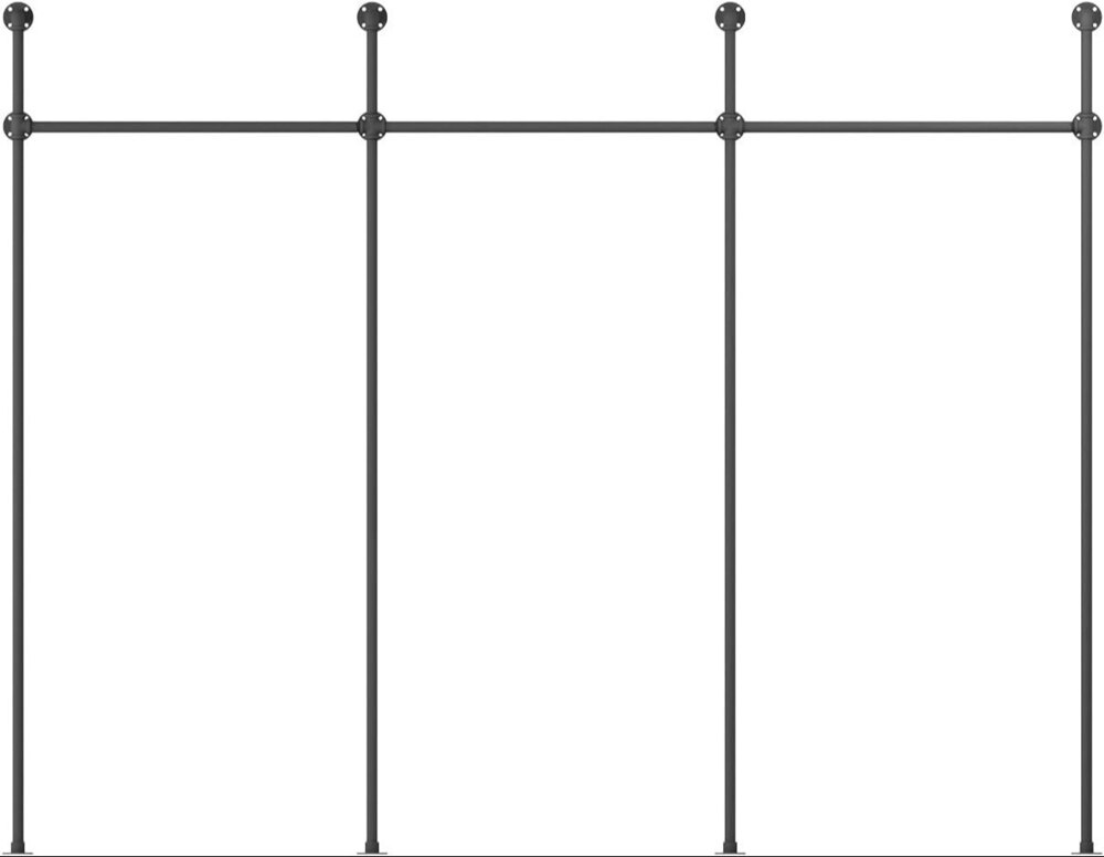 Industrial Pipe Clothing Rack On Wall,Moden Wall Mounted Closet Storage Rack