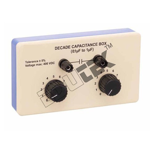 DECADE CAPACITANCE BOX TWO DIALS OF 0.1, 1 MF