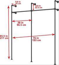 Industrial Pipe Clothing Rack On Wall,Moden Wall Mounted