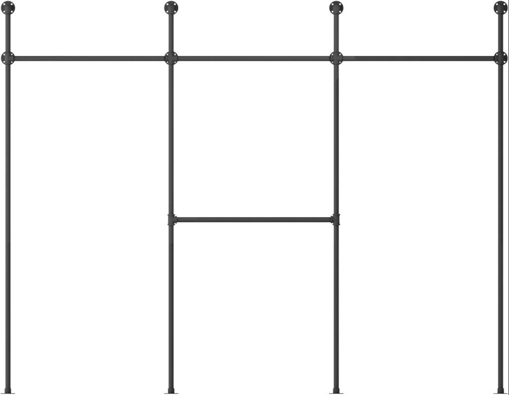 Industrial Pipe Clothing Rack On Wall,Moden Wall Storage Rack