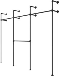 Industrial Pipe Clothing Rack On Wall,Moden Wall Storage Rack