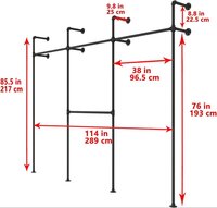 Industrial Pipe Clothing Rack On Wall,Moden Wall Storage Rack