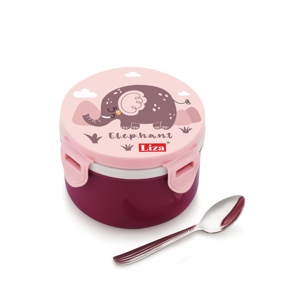 Tasty Bite Lunch Box - Plastic & Aluminum Alloy, Standard Size, Blue Color, Painted Surface Finish | Industrial Usage, Easy To Clean Design