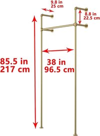 Industrial Pipe Clothing Rack On Wall,Moden Wall Mounted Storage Rack
