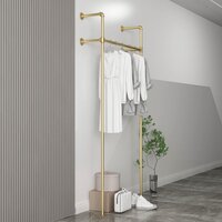 Industrial Pipe Clothing Rack On Wall,Moden Wall Mounted Storage Rack