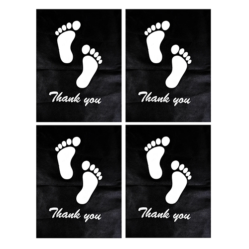 Car Foot Mats (Pack Of 4) - Back Material: Rubber Tpr