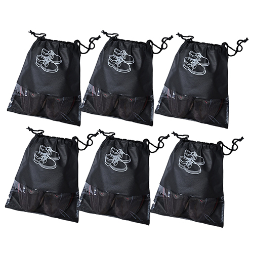 Shoe Bag (Pack Of 6) - Color: Black