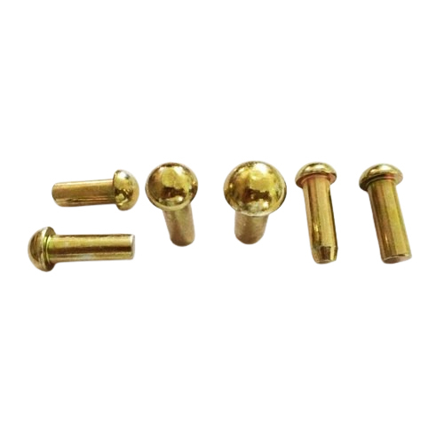 Brass Round Head Rivets - Color: As Per Requirement