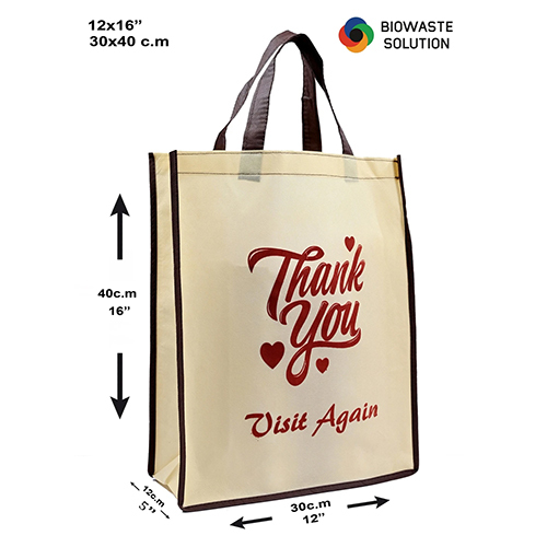 Thank You Printed Bags (Pack Of 12) - Color: Brown