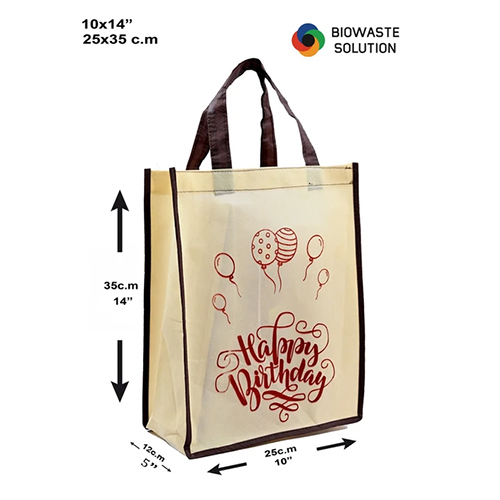 Birthday Printed Bags (Pack Of 6) - Color: Brown