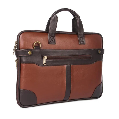 16X12Inch Leather Laptop Bag - Capacity: 15 Ltr