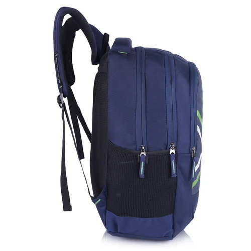 Printed Laptop Backpack Bag - Polyester, 14 & 16 Inch Sizes, Blue Color | Durable, Lightweight, 30 Ltr Capacity, Zipper Closure